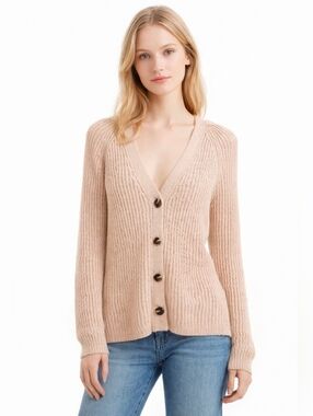 Brochu Walker Classic V-Neck Button-Front Women's Sweater Size S